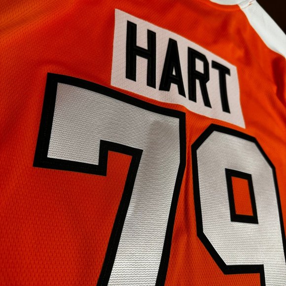 Fanatics Mens White Orange Philadelphia Flyers #9 Carter Hart NHL-Hockey Jersey - Picture 5 of 8